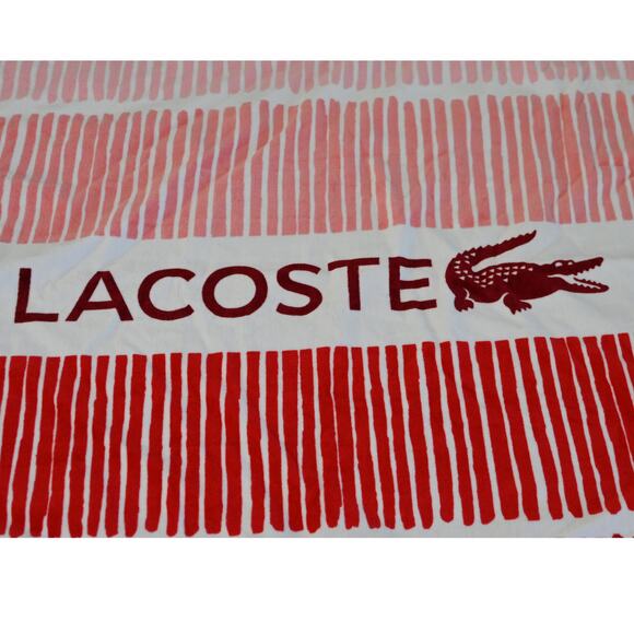 LACOSTE Cotton Logo-Print Beach Towel NWT - Picture 4 of 5